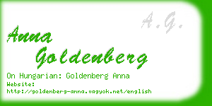anna goldenberg business card